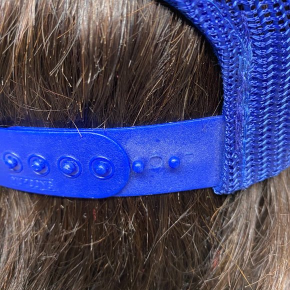 Vintage Trucker Hat Mesh Leaf Blue CANTERRA Embroidered Logo Patch One Size All - Picture 4 of 11